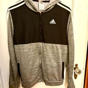 Adidas Black and Gray boys teen Jacket xl 18-20